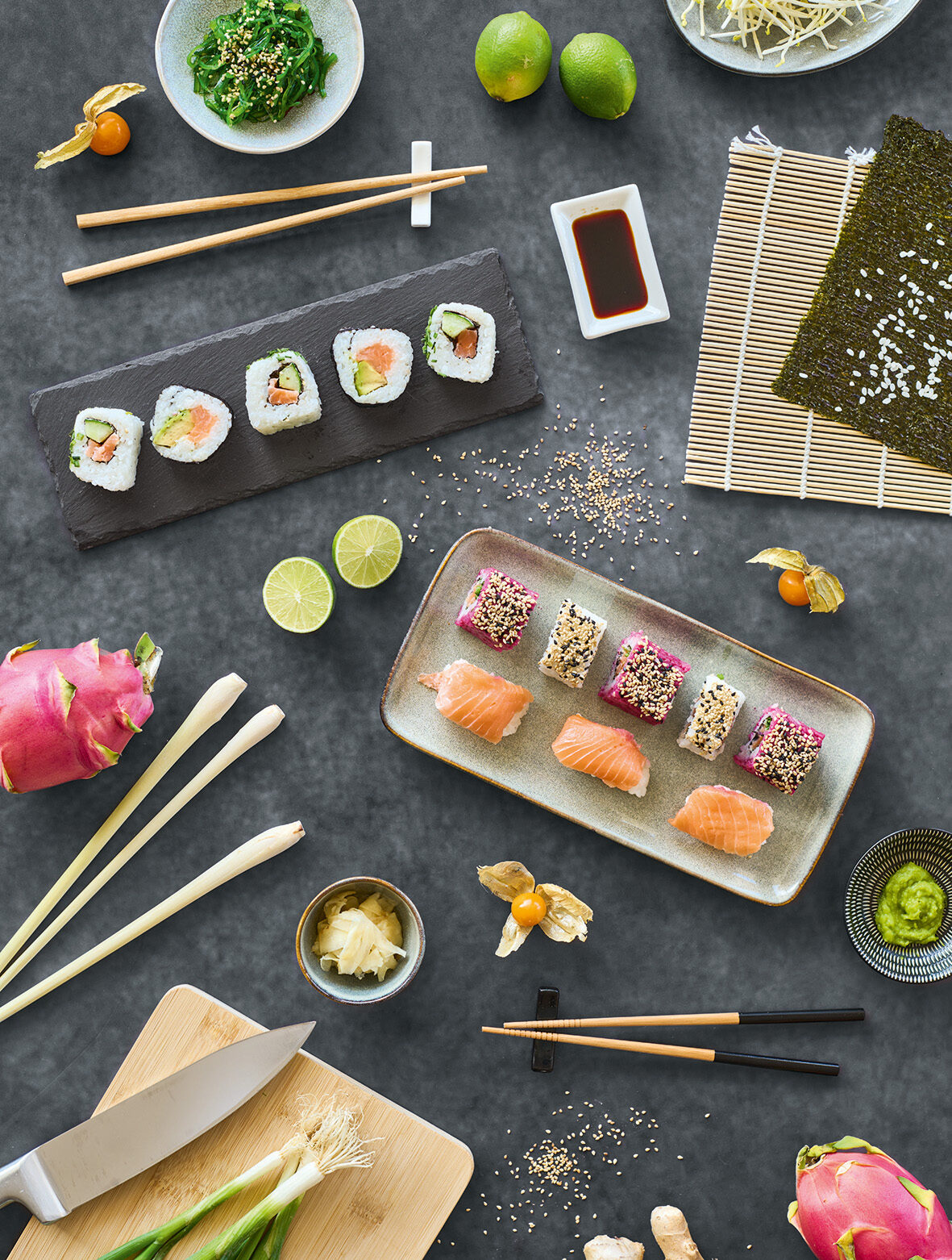 zeller-present-home-sushi-set-4-tlg-schiefer-keramik-bambus image 6
