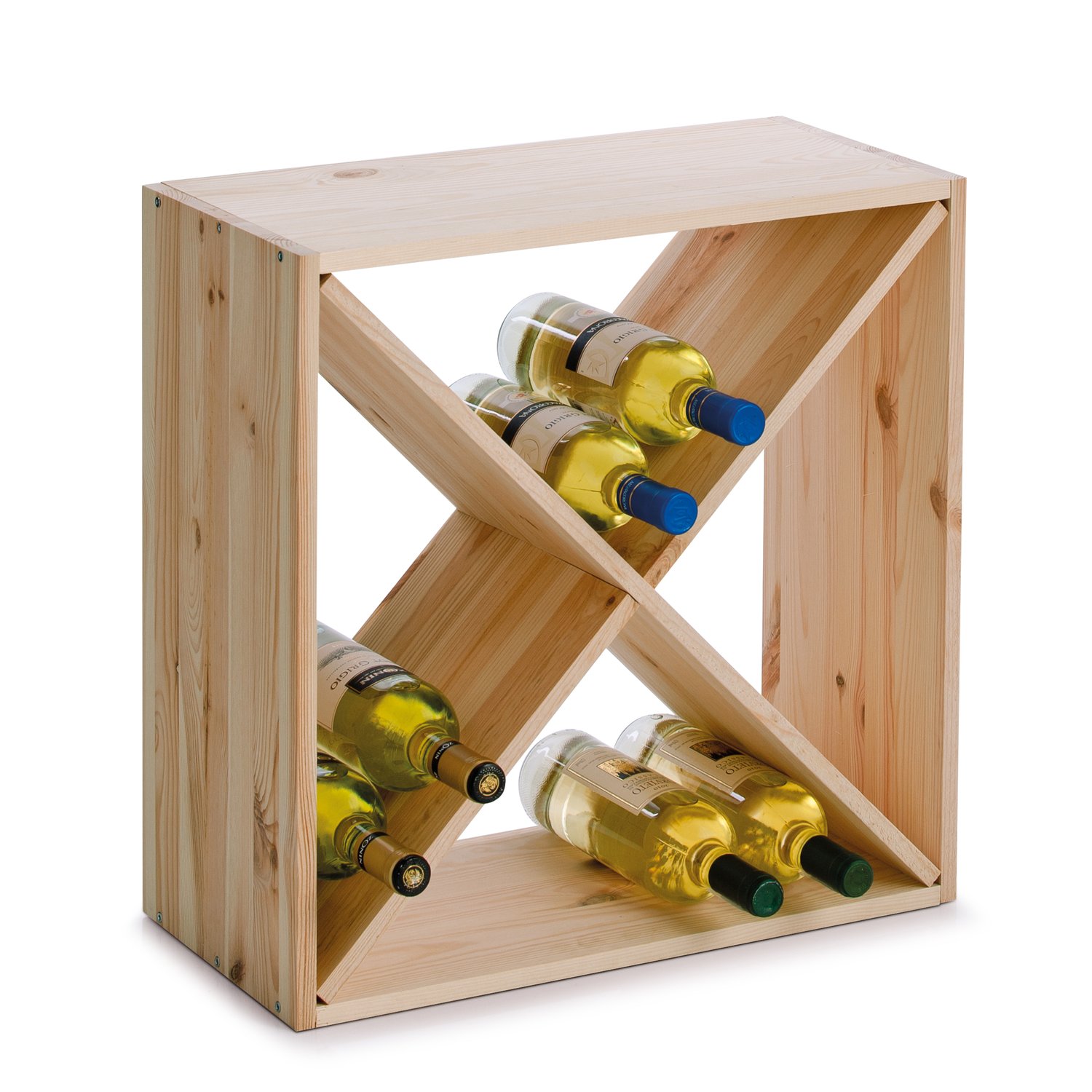 zeller-present-home-living-weinregal-kiefernholz-stapelbar image 3