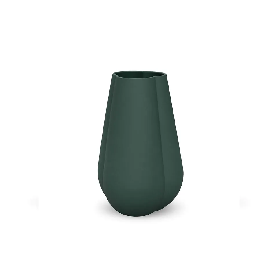cooee-design-clover-18-cm-vase-keramik-dark-green-matt image 1