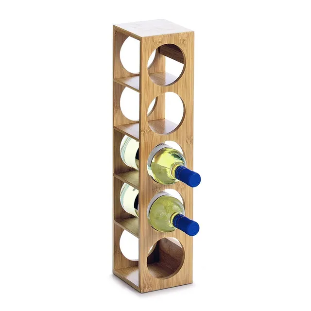 zeller-present-home-weinregal-bambus-5-flaschen-stapelbar image 1