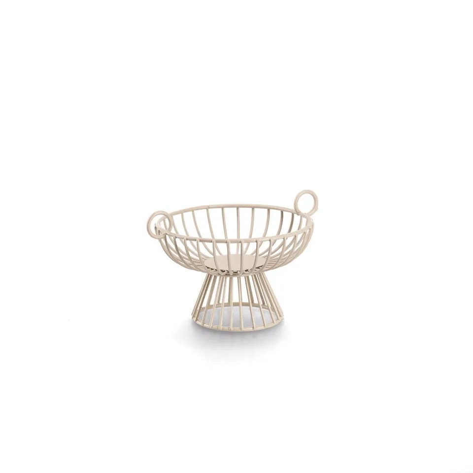 zeller-k-che-obstkorb-obstschale-metall-beige image 1