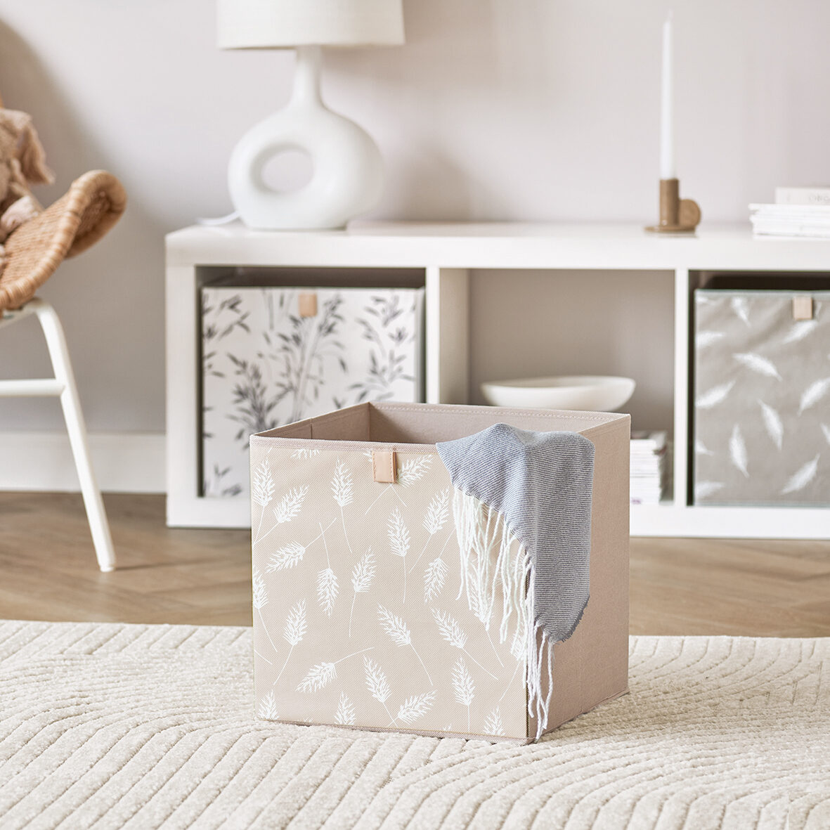 zeller-present-home-living-aufbewahrungsbox-pampasgrass-vlies-beige image 5