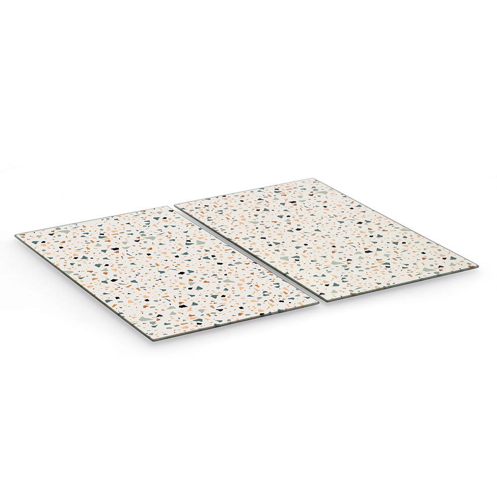 zeller-present-k-che-herdabdeckplatten-terrazzo-2-tlg-glas image 1