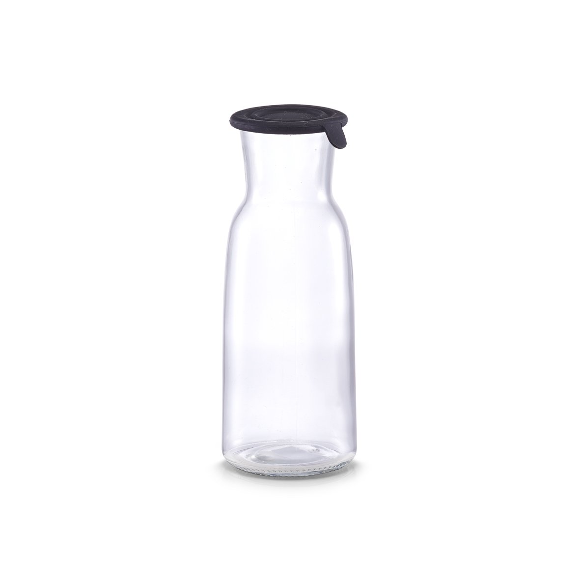 zeller-present-k-che-glaskaraffe-700-ml-silikondeckel-schwarz image 1