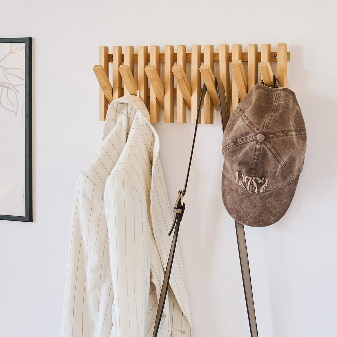 zeller-present-home-living-wandgarderobe-bambus-7-haken-klappbar image 4