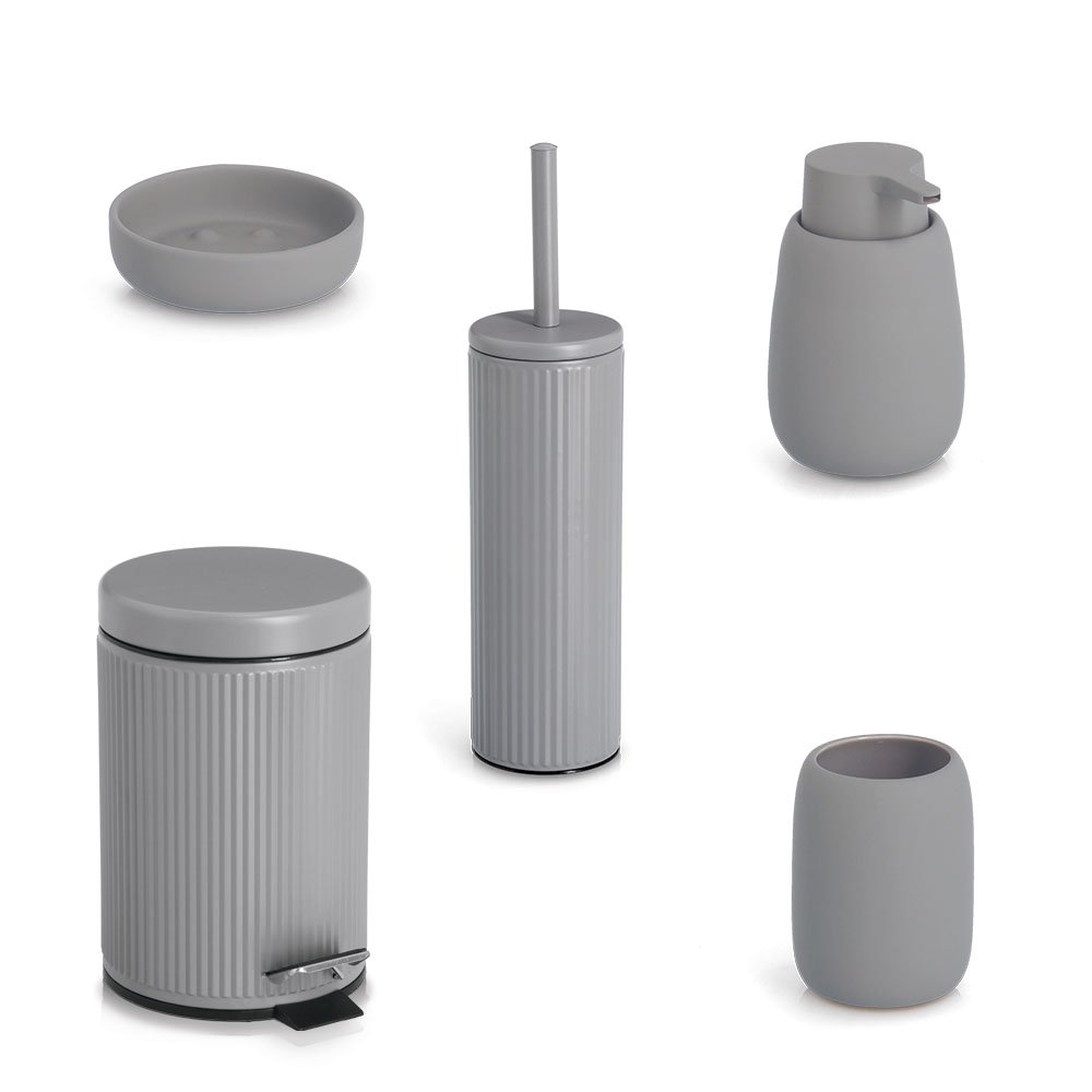 zeller-present-bad-zahnputzbecher-keramik-grau-becher image 4