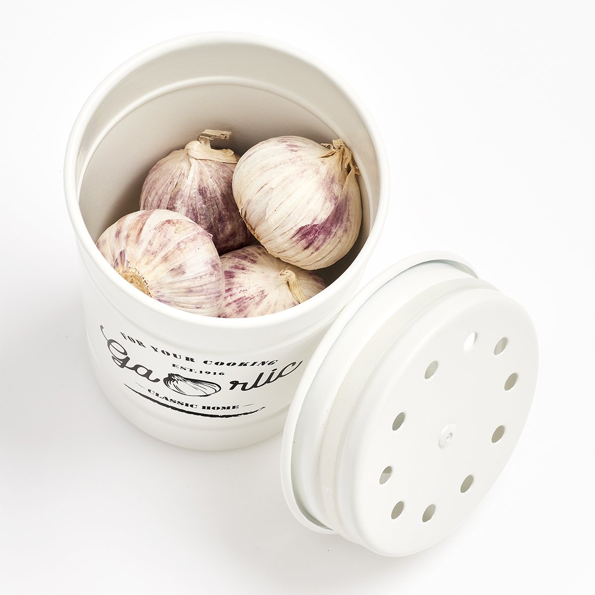 zeller-present-k-che-vorratsdose-knoblauch-metall-wei image 3