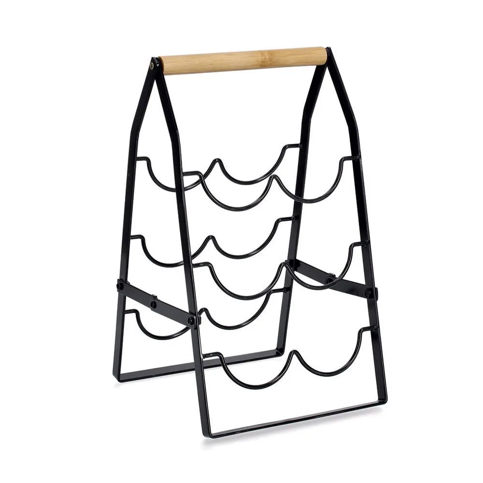 zeller-present-home-living-weinregal-6-flaschen-schwarz image 1