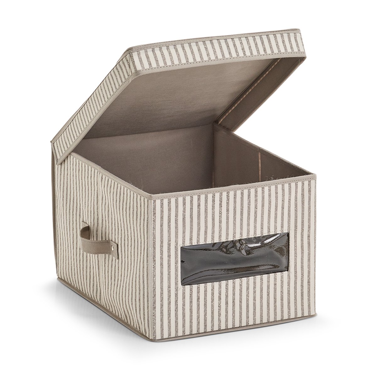 zeller-k-che-aufbewahrungsbox-stripes-vlies-beige-deckel image 3