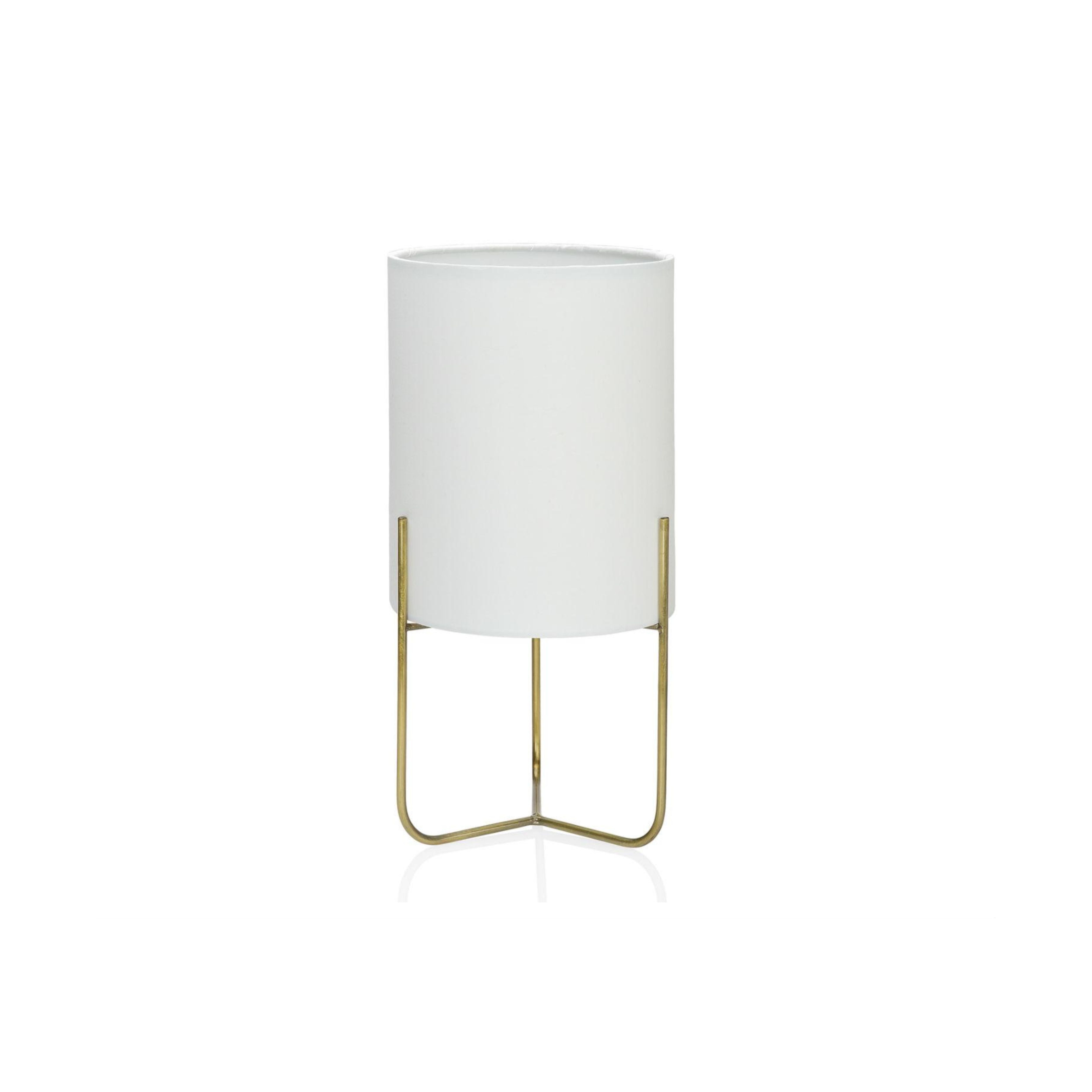 andrea-house-tischlampe-vintage-wei-stoffschirm-deko image 1