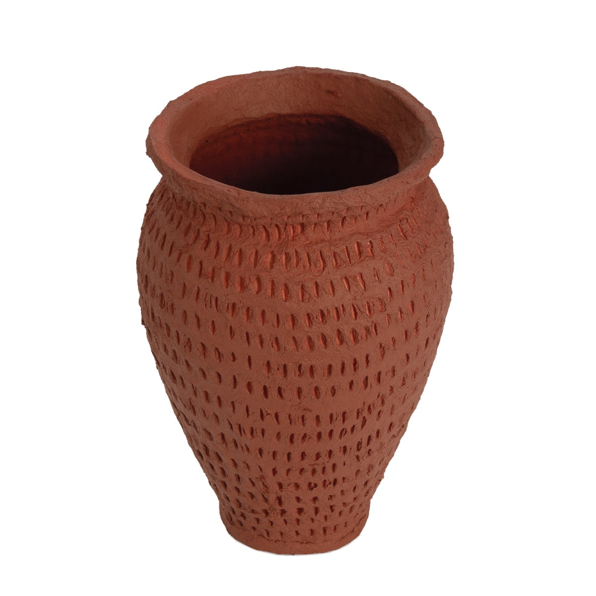 andrea-house-vase-tinaja-rot-baumwoll-pappmache-matt-gross image 3