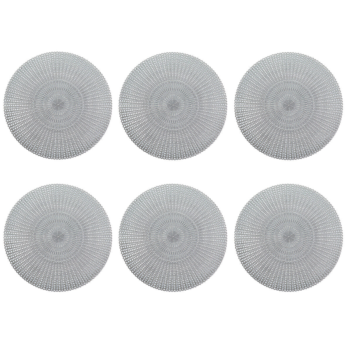 zeller-present-cut-out-platzset-6er-set-silber-tischset image 1