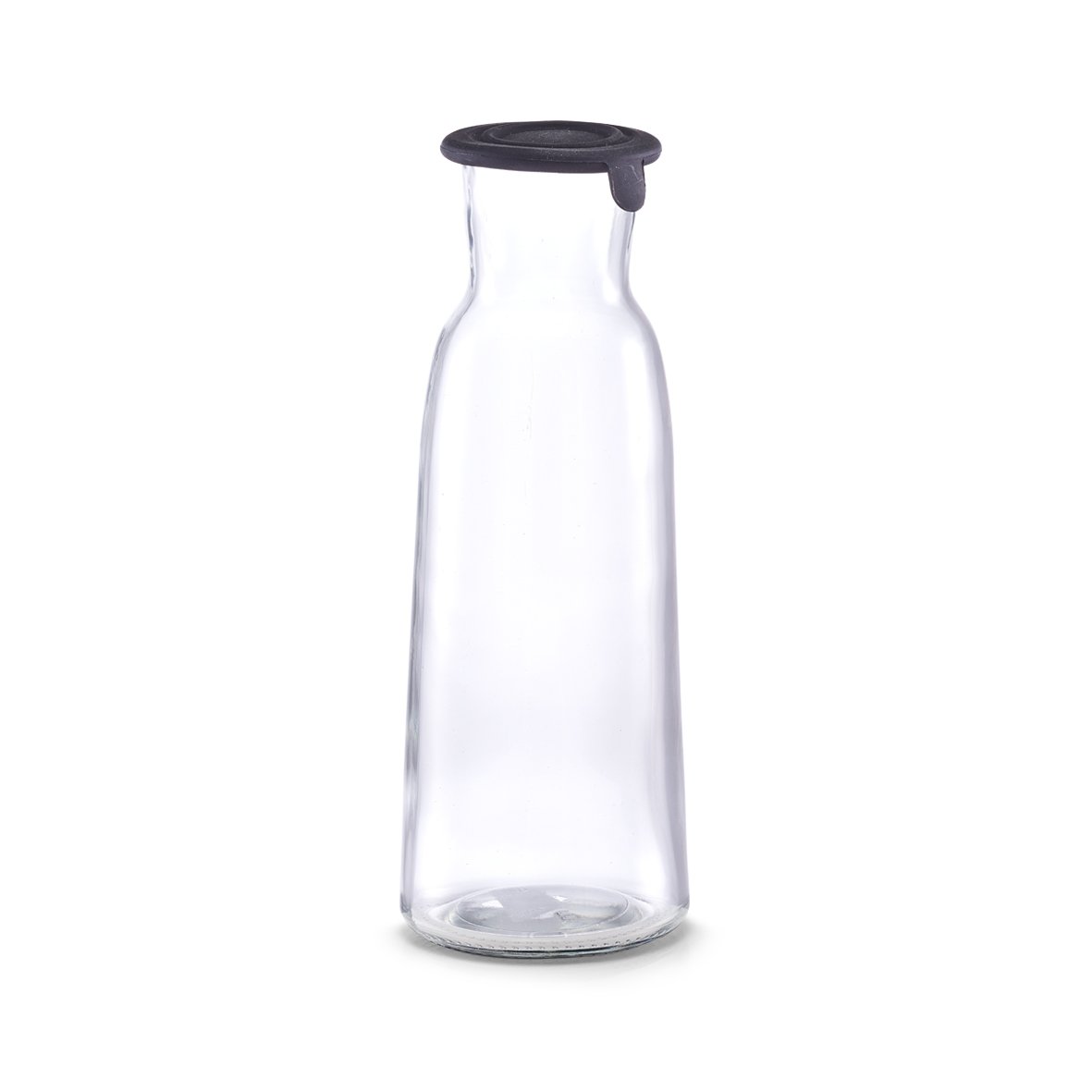 zeller-present-k-che-glaskaraffe-1000-ml-silikondeckel-schwarz image 1