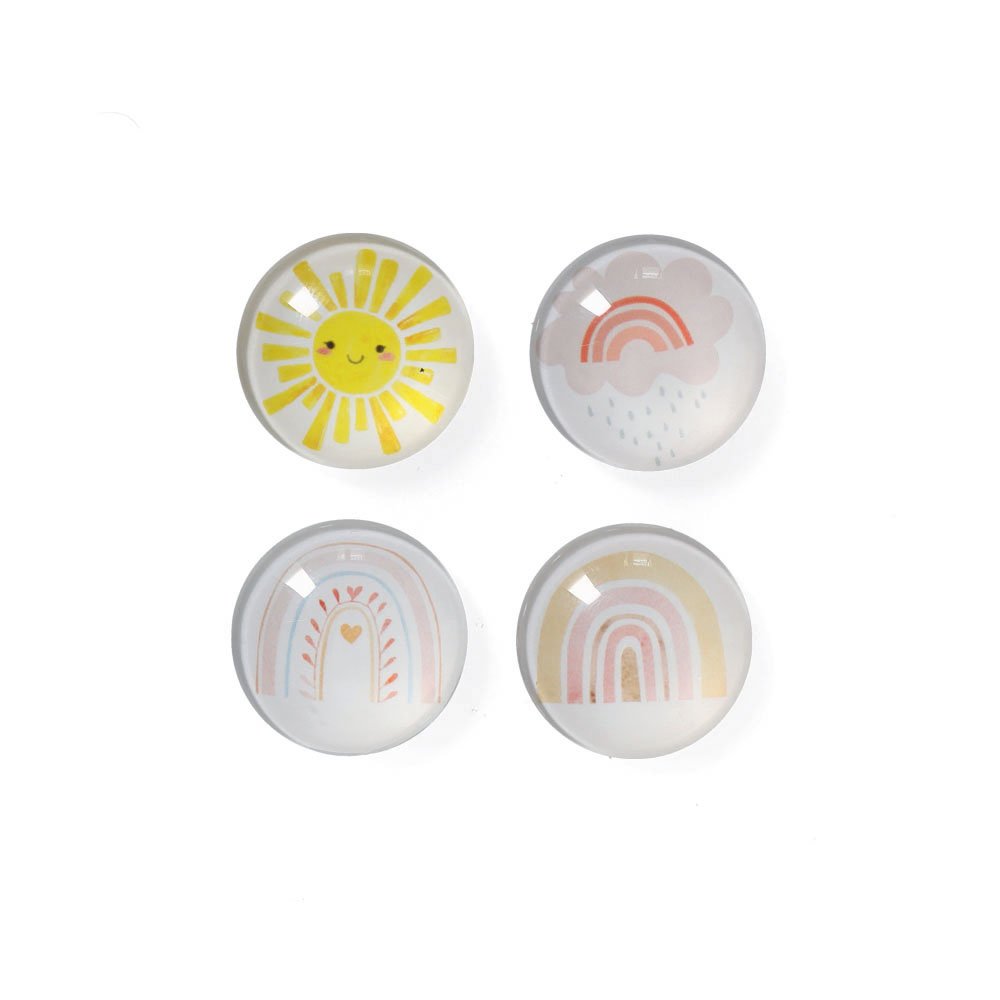 zeller-office-magnet-set-rainbow-4-tlg-kunststoff-glas image 1