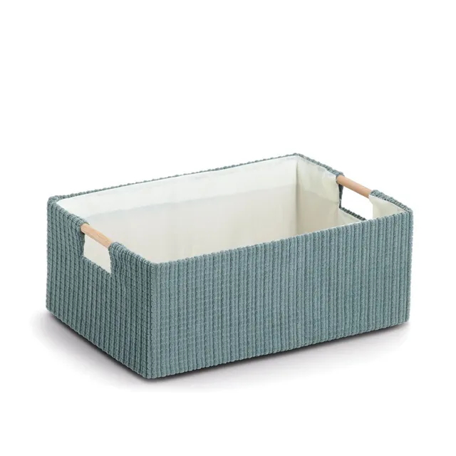 zeller-present-home-living-aufbewahrungskorb-baumwolle-holzgriffe image 1