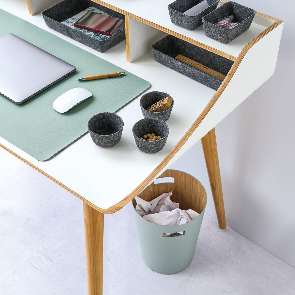zeller-present-office-papierkorb-pappe-mint-zweifarbig image 5
