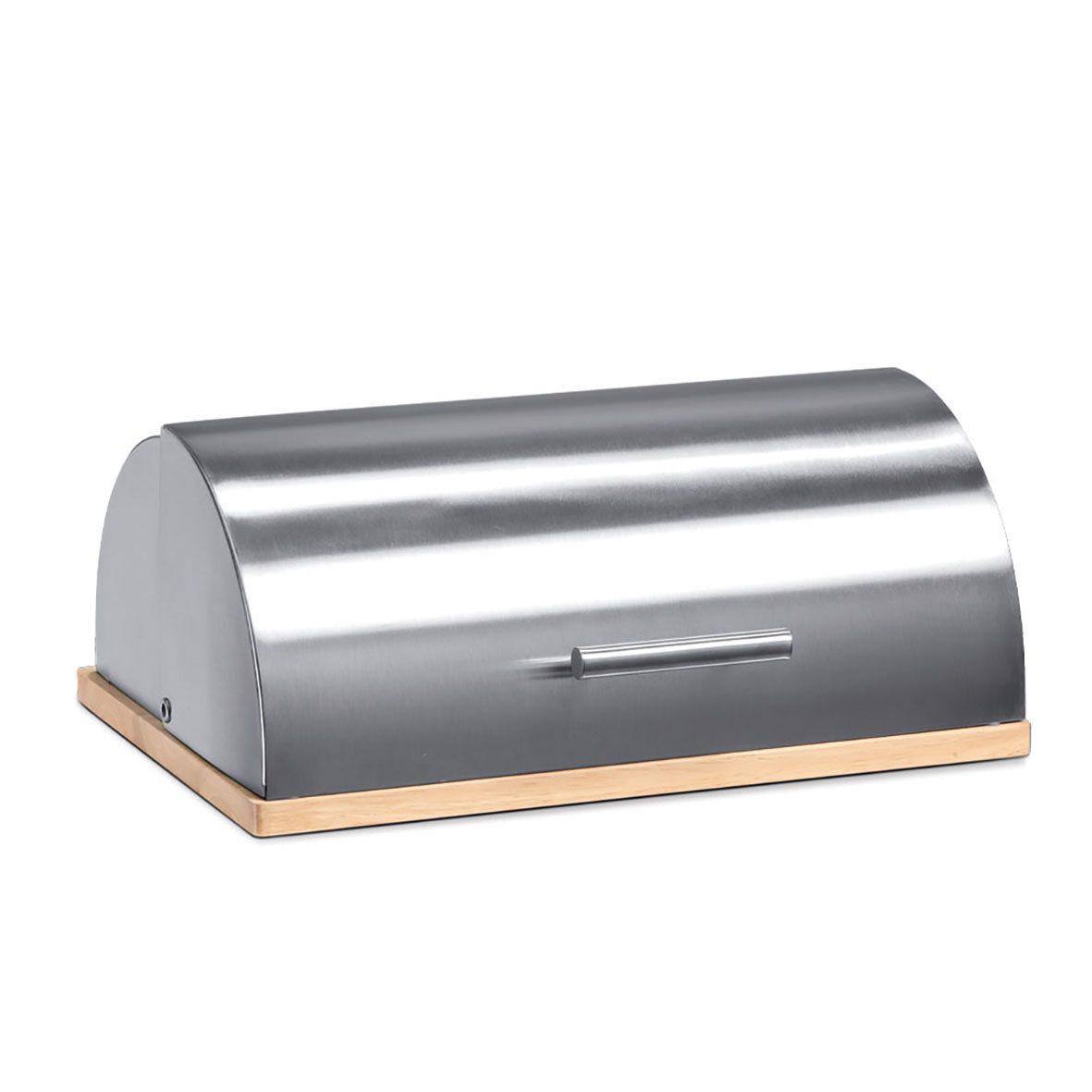 zeller-present-brotkasten-edelstahl-gummibaum-mit-l-ftung image 1