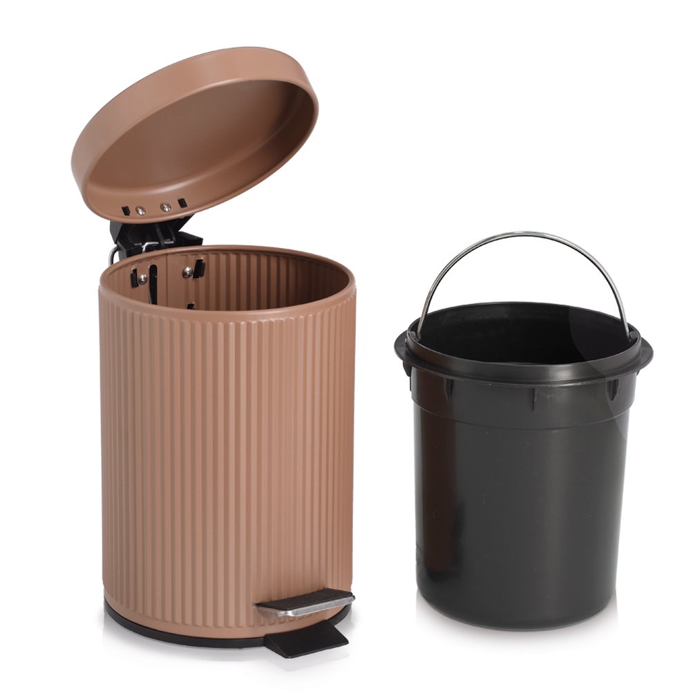 zeller-present-bad-kosmetikeimer-3-liter-metall-mocca image 7