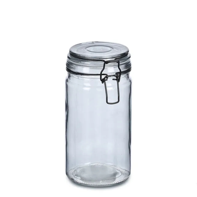 zeller-present-vorratsglas-b-gelverschluss-750-ml-grau image 1