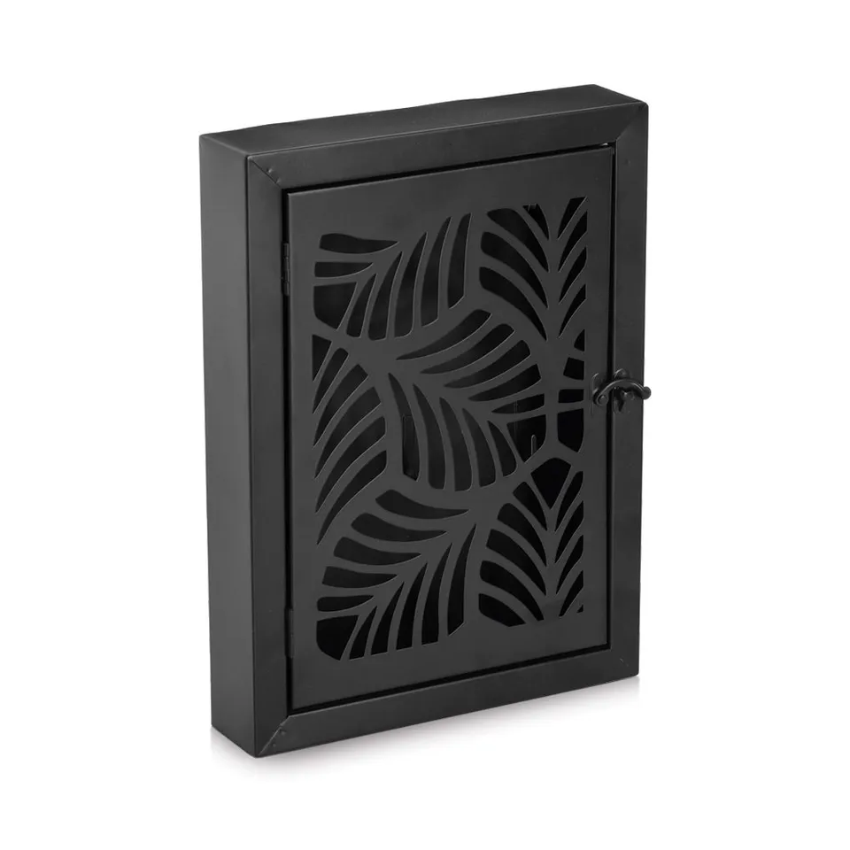 zeller-present-leaves-schl-sselkasten-metall-schwarz-6-haken image 1