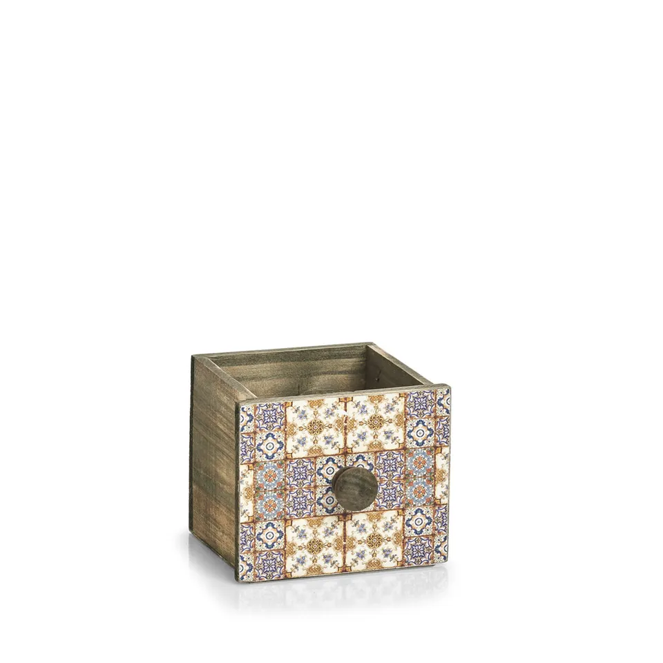 zeller-present-mosaik-schubladenbox-holz-mini image 1