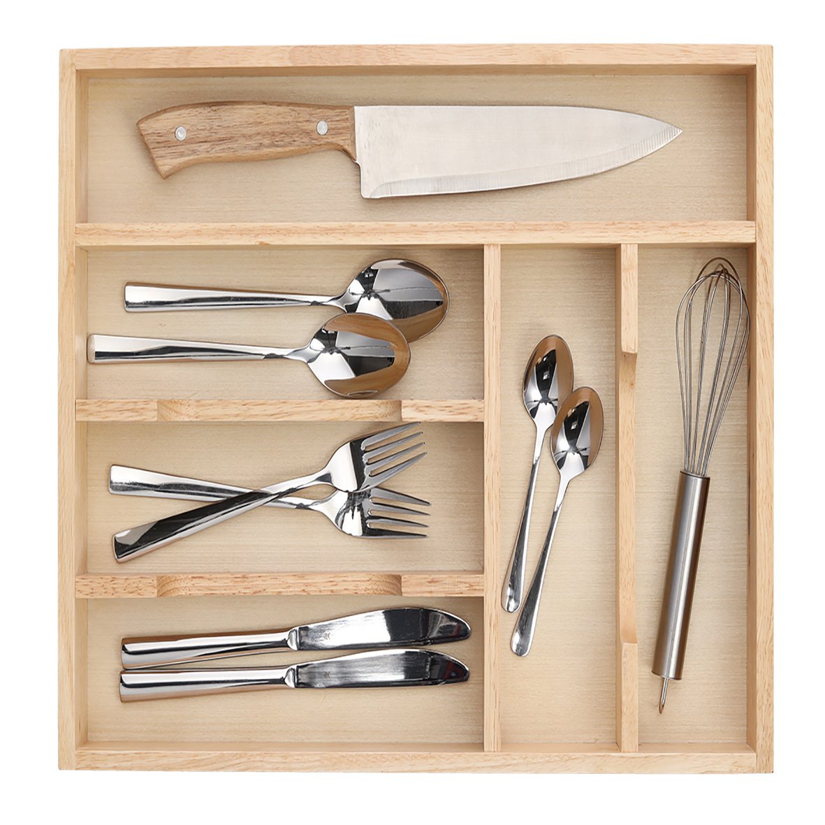 zeller-present-k-che-besteckkasten-gummibaum-holz-6-f-cher image 2