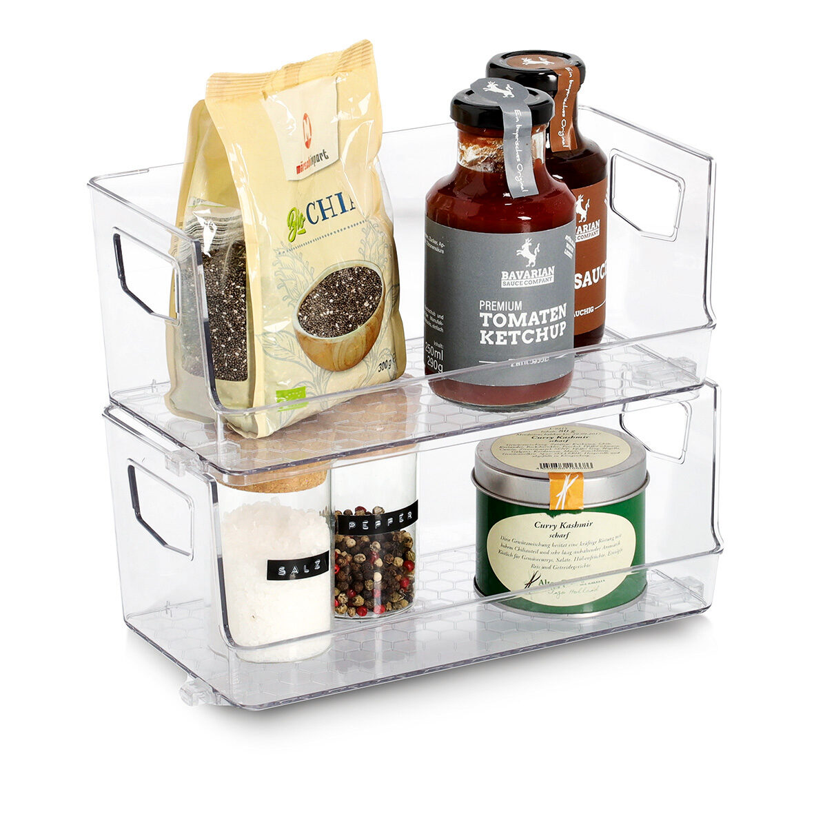 zeller-present-home-living-aufbewahrungsboxen-2er-set-transparent image 3