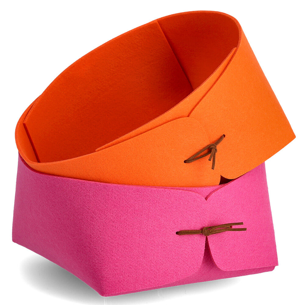 zeller-home-living-aufbewahrungskorb-filz-orange image 5