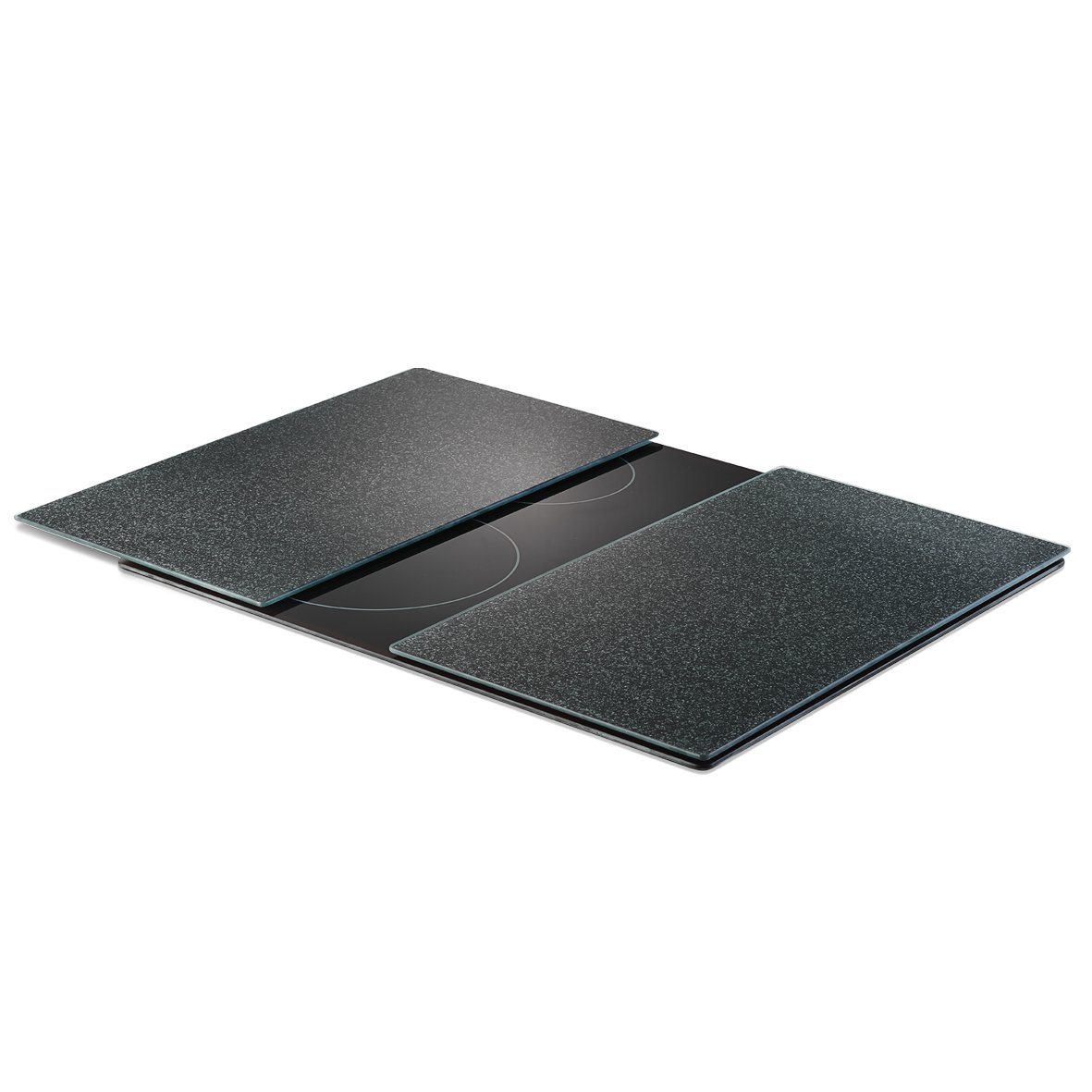 zeller-present-k-che-herdabdeckplatten-granit-2-tlg-glas image 3