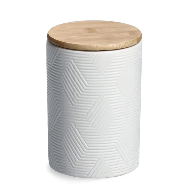 zeller-present-k-che-vorratsdose-bambusdeckel-720-ml-keramik image 1