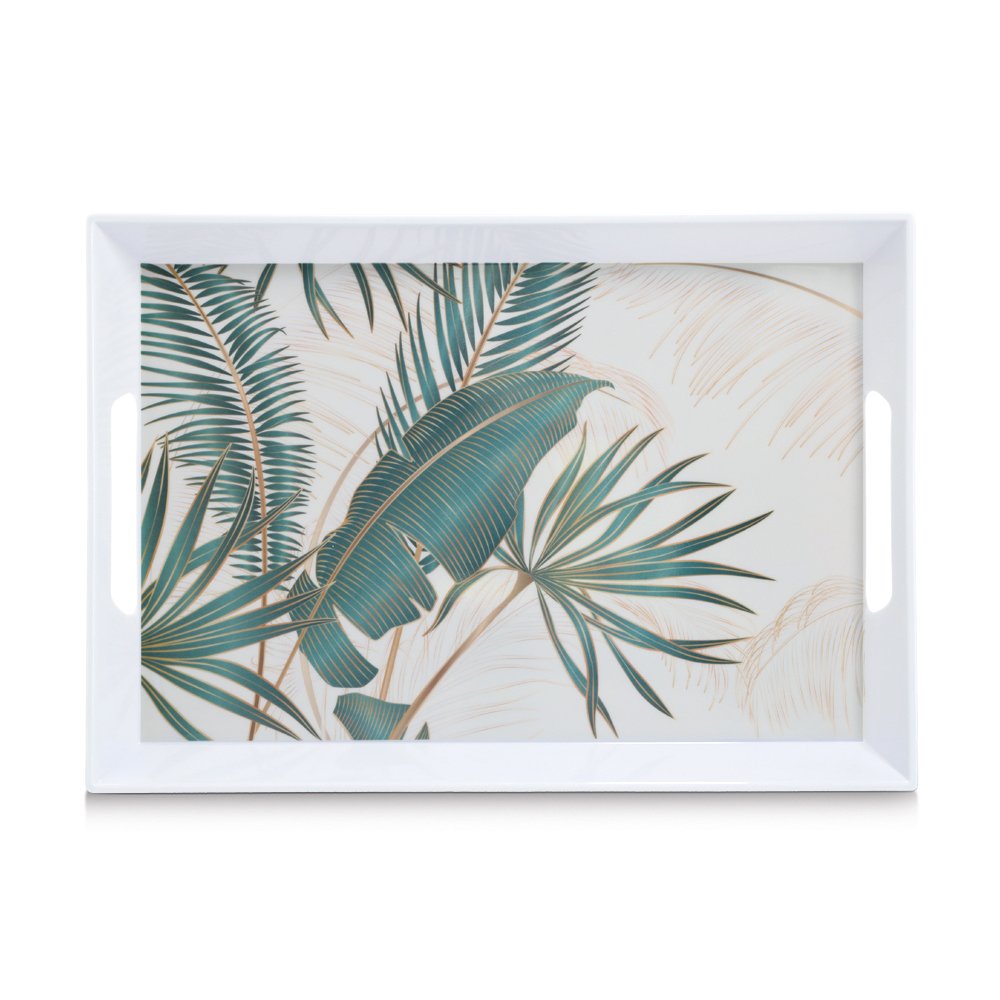 zeller-present-table-melamintablett-palm-leaves-tablett-mit-griffen image 2