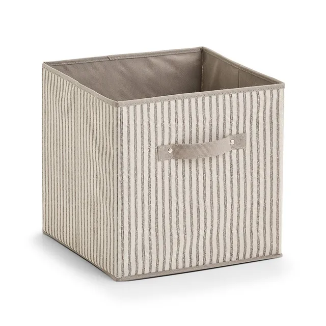 zeller-present-home-stripes-aufbewahrungsbox-vlies-beige image 1