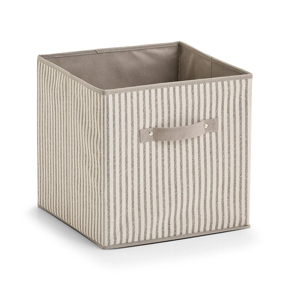 zeller-present-home-stripes-aufbewahrungsbox-vlies-beige image 1