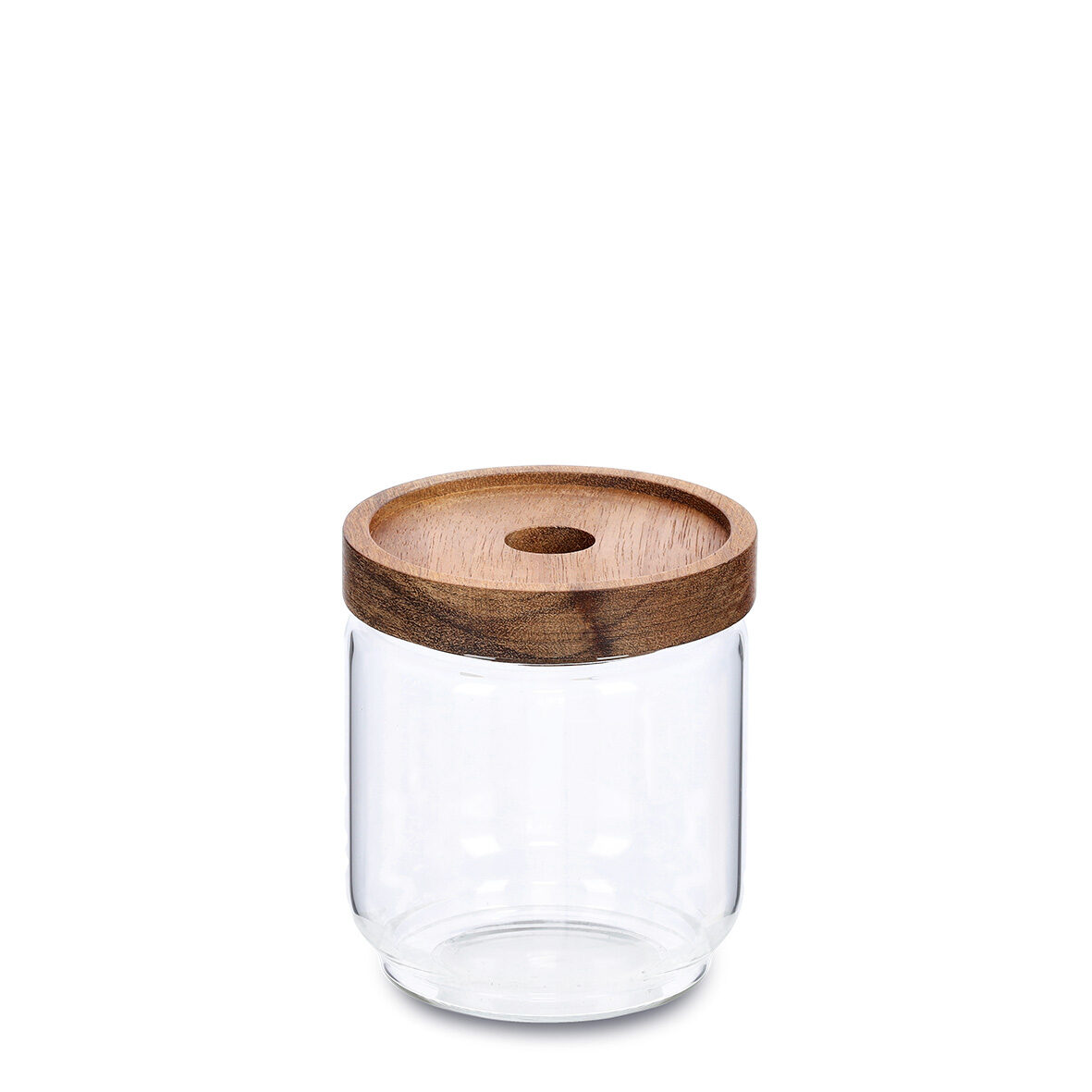 zeller-present-k-che-vorratsglas-akaziendeckel-435-ml-borosilikat image 1