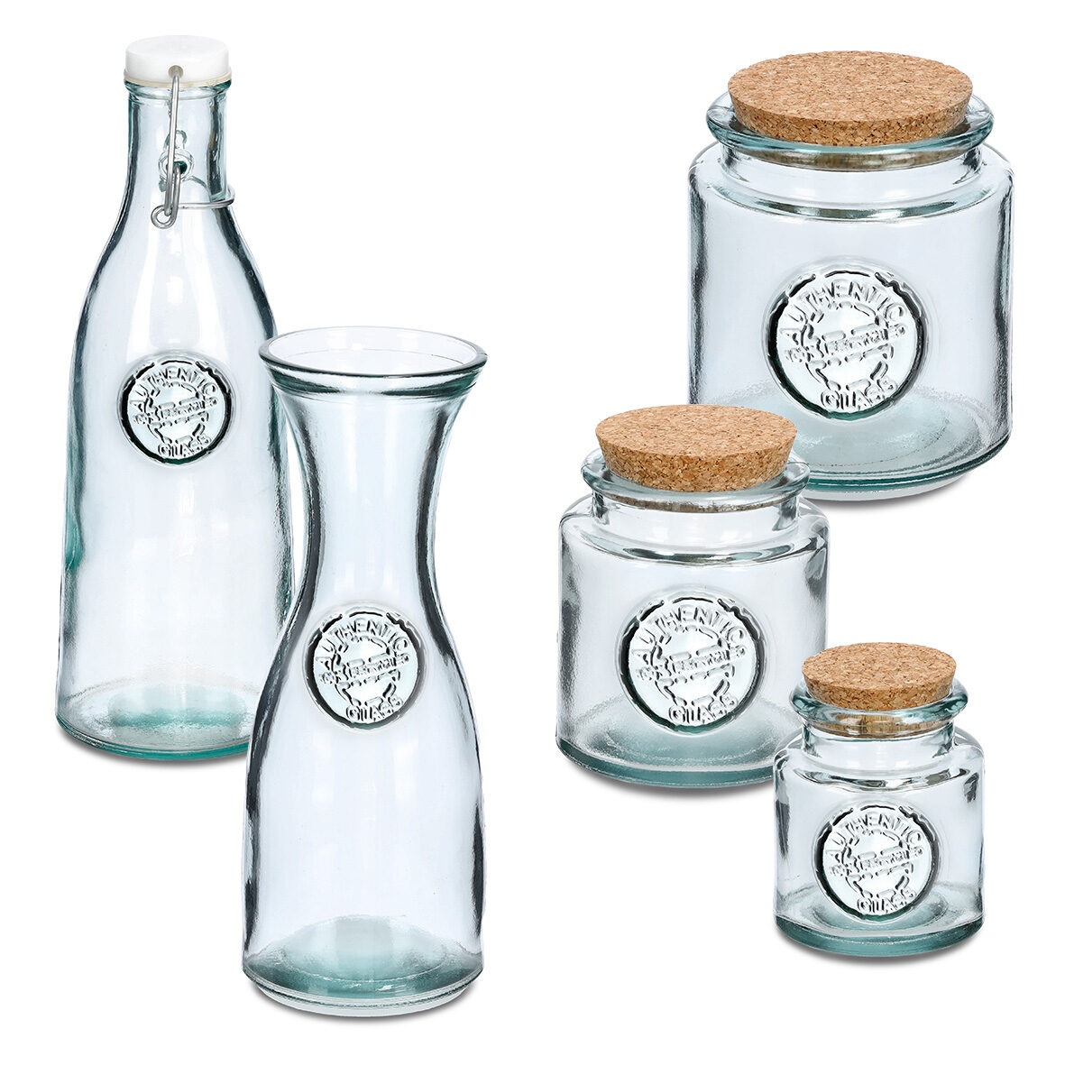 zeller-present-k-che-glaskaraffe-recycled-800-ml-bauchig image 2