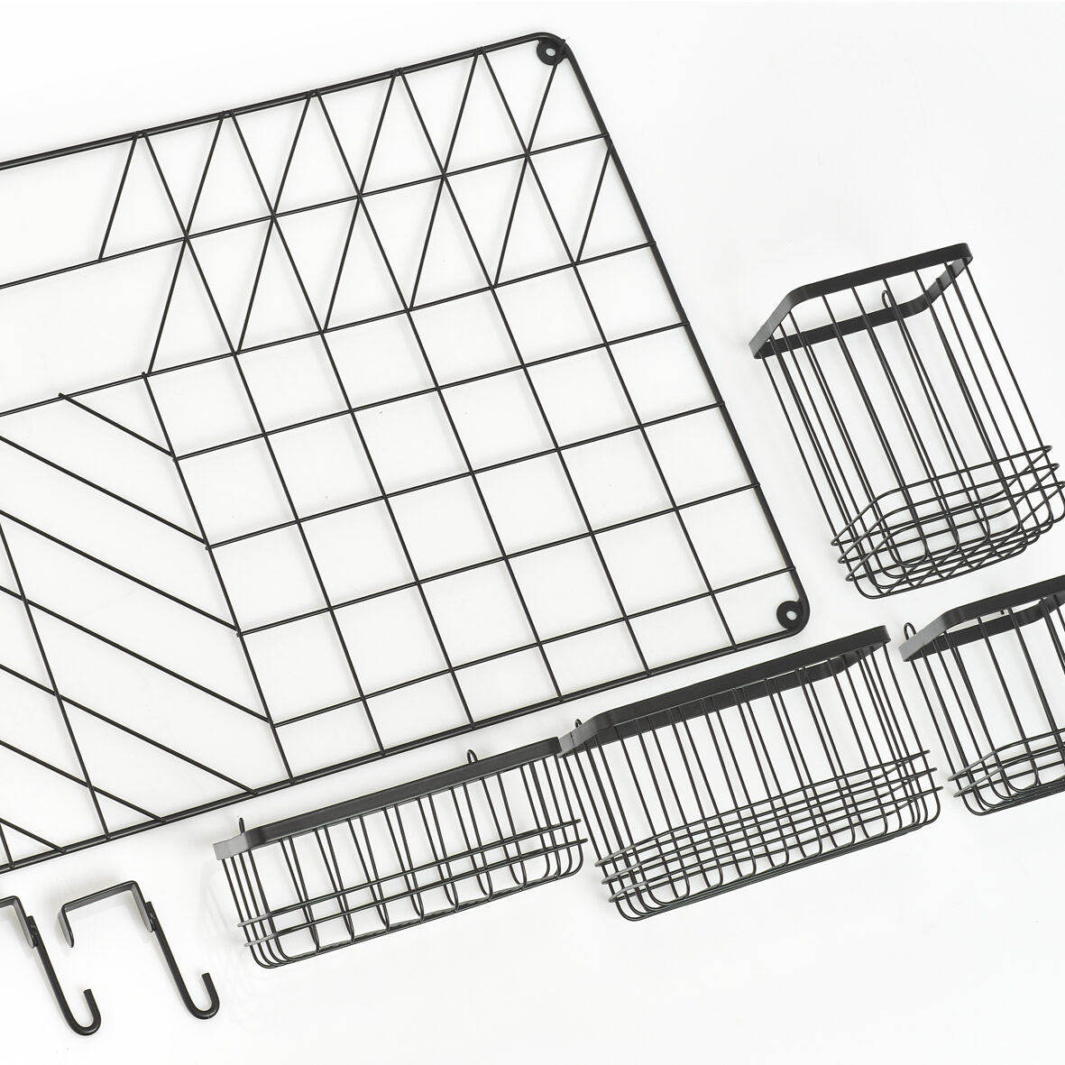 zeller-present-wand-organizer-set-5-tlg-metall-schwarz-industrial image 6