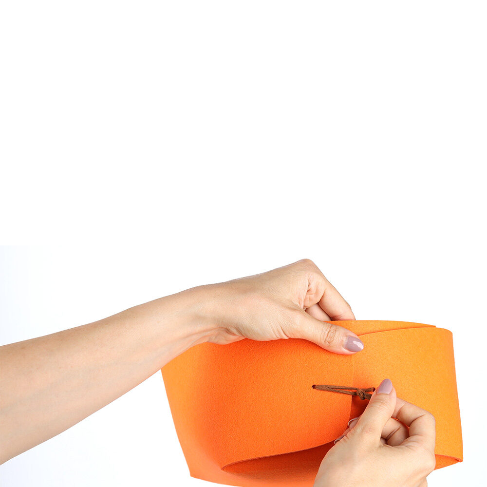 zeller-home-living-aufbewahrungskorb-filz-orange image 2