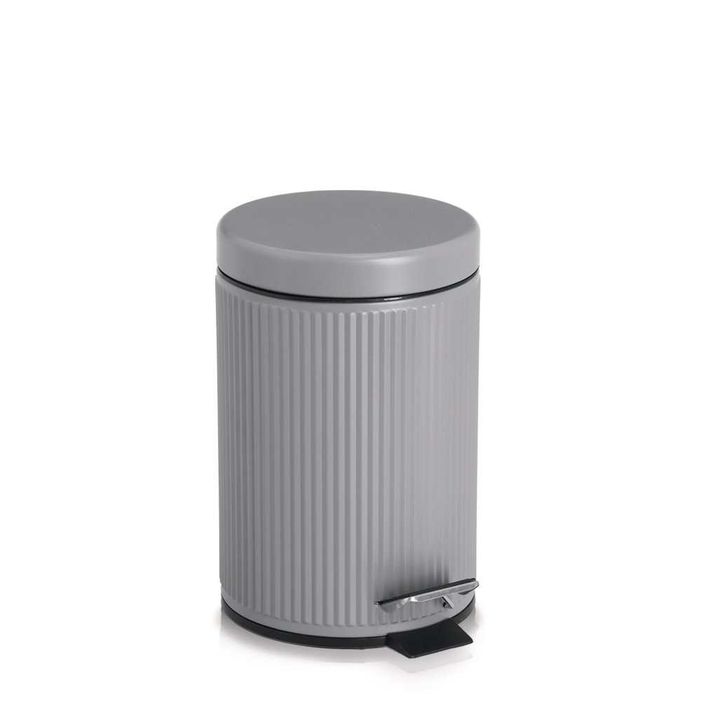 zeller-present-bad-kosmetikeimer-grau-3-liter-metall image 1