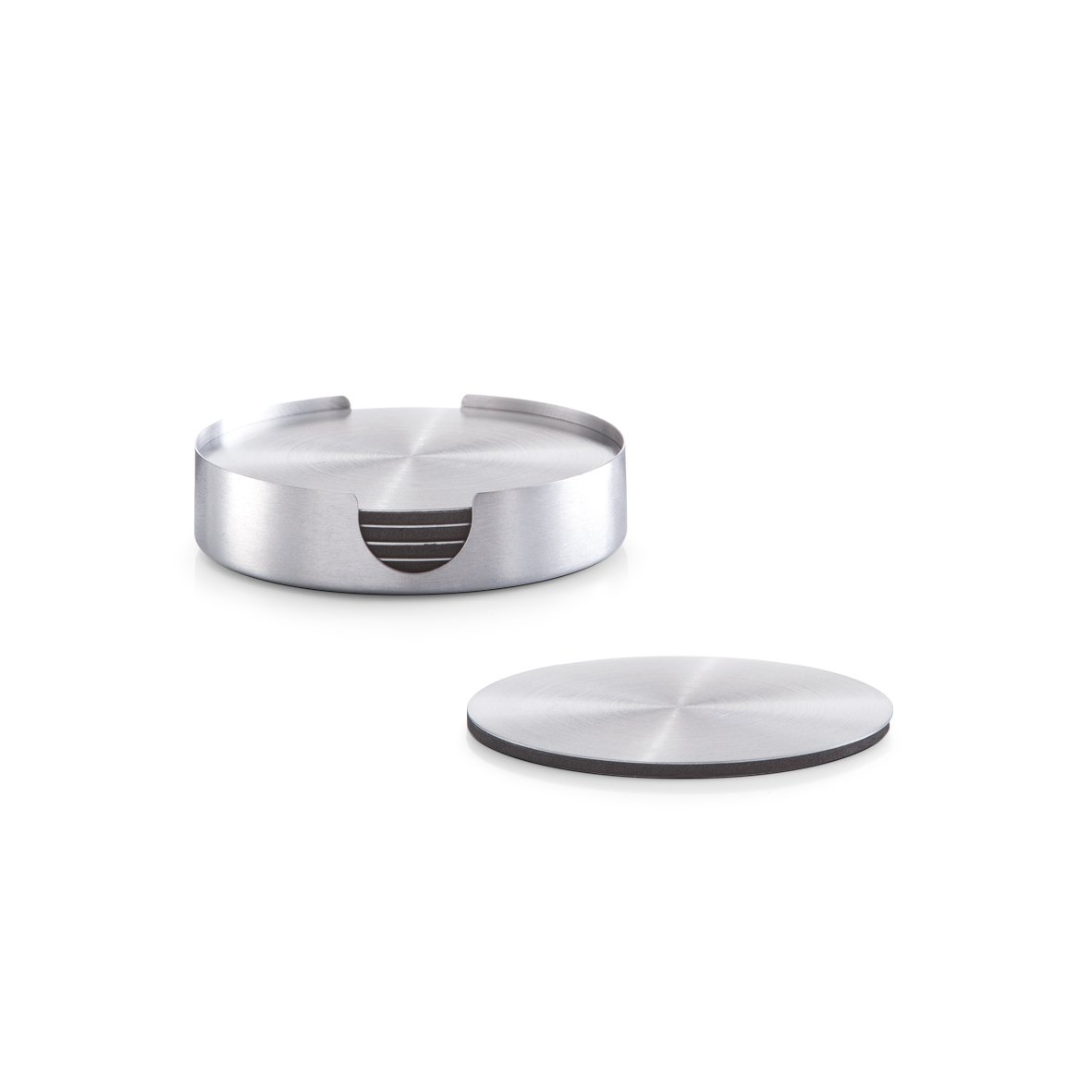 zeller-present-table-glasuntersetzer-set-7-tlg-edelstahl image 1