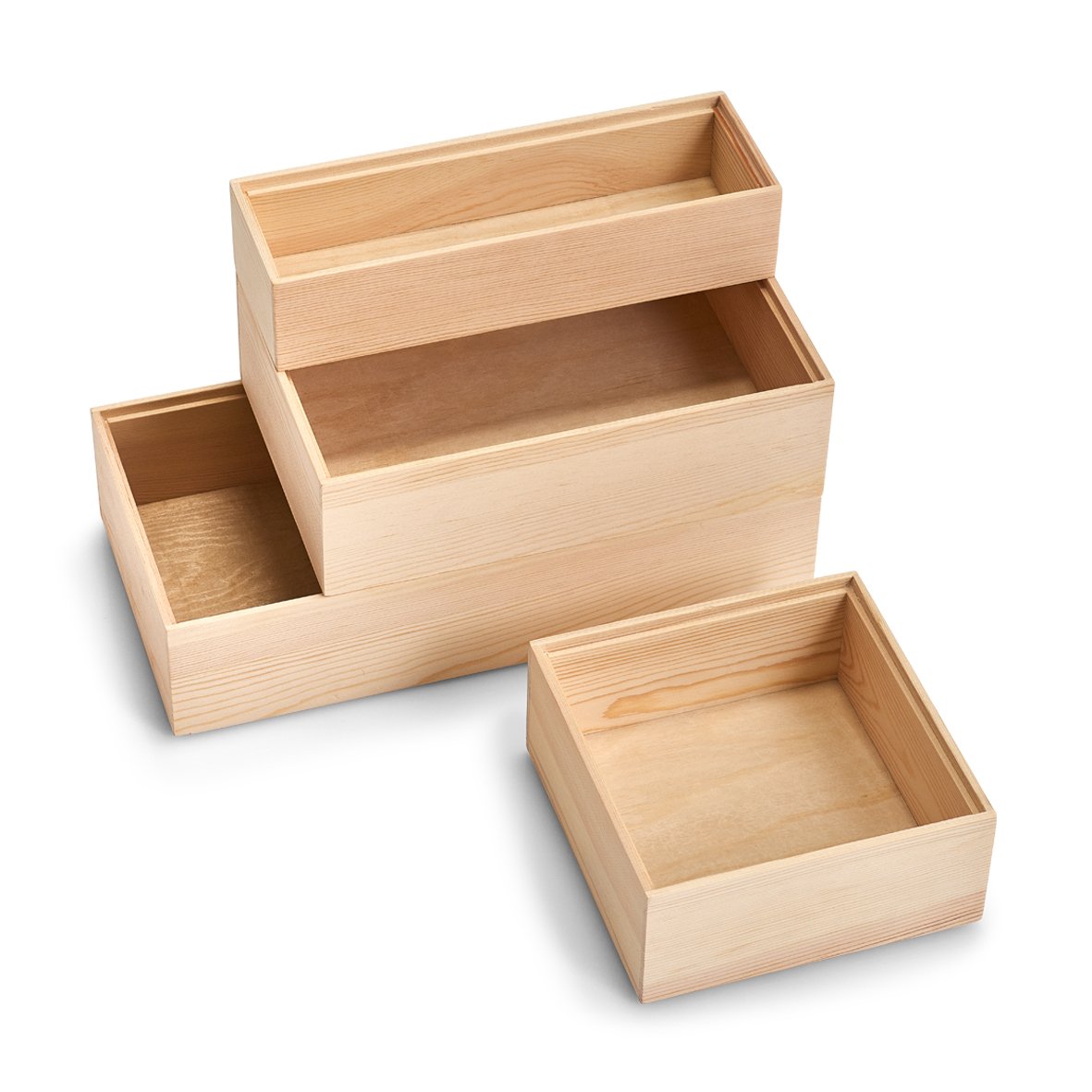 zeller-present-ordnungsbox-kiefer-holz-stapelbar image 4