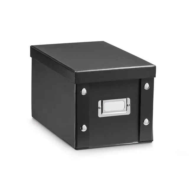 zeller-present-home-living-aufbewahrungsbox-pappe-schwarz-cd-20er image 1