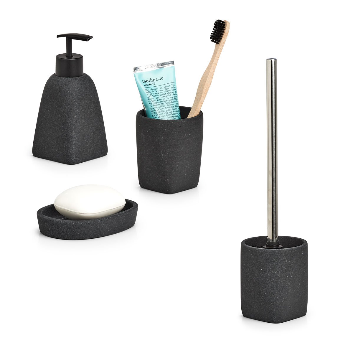 zeller-present-dark-stone-wc-b-rste-schwarz-polyresin image 3