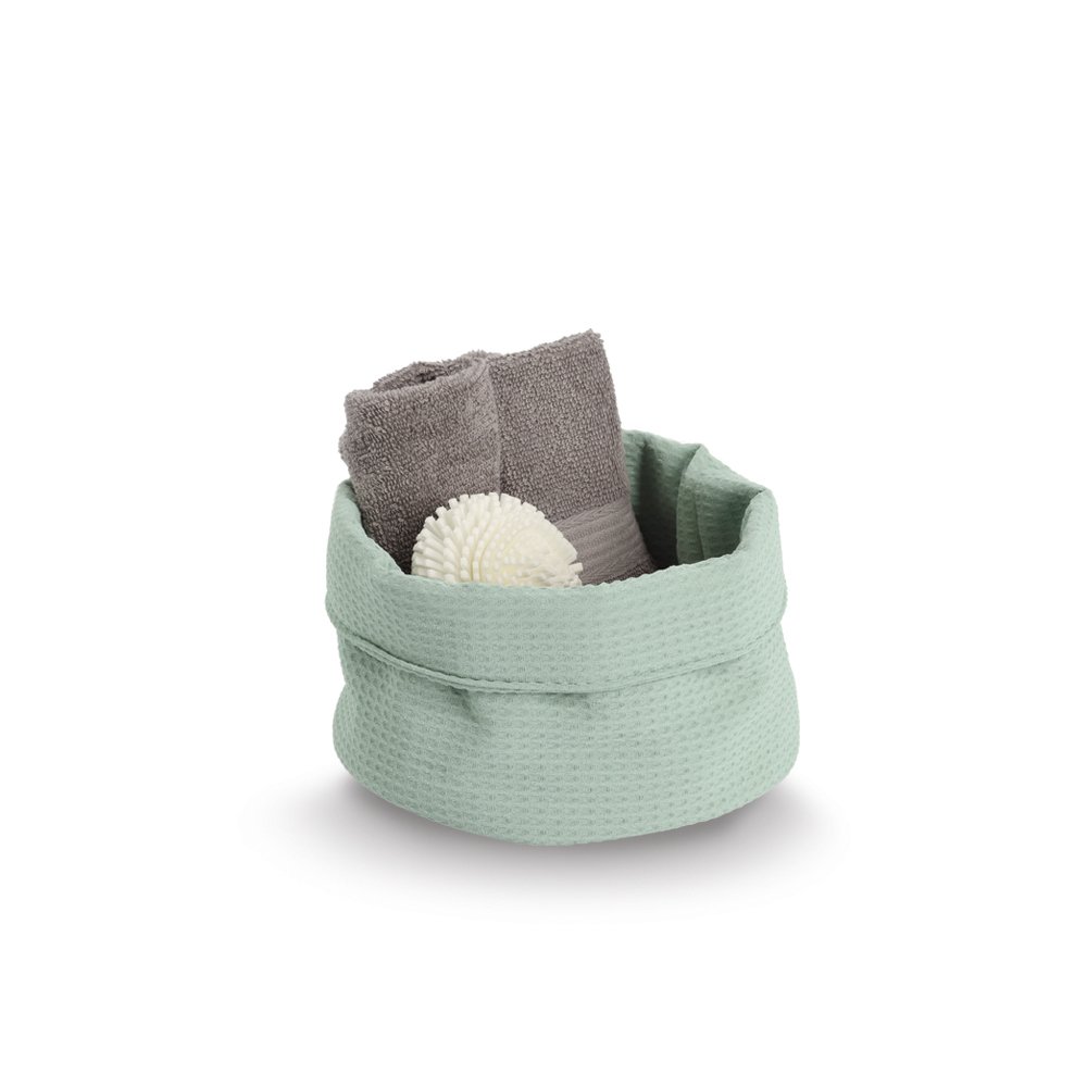 zeller-present-home-aufbewahrungskorb-waffelpiqu-mint-polyester image 3