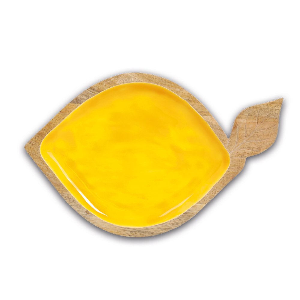 zeller-present-lemon-servierschale-mangoholz-gelb-fsc image 2