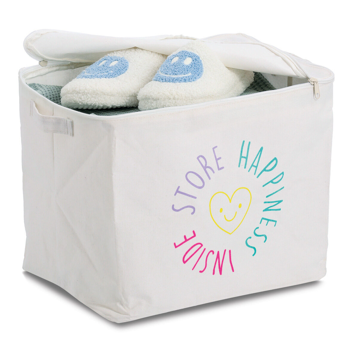zeller-present-home-living-aufbewahrungsbox-happiness-creme-box image 3