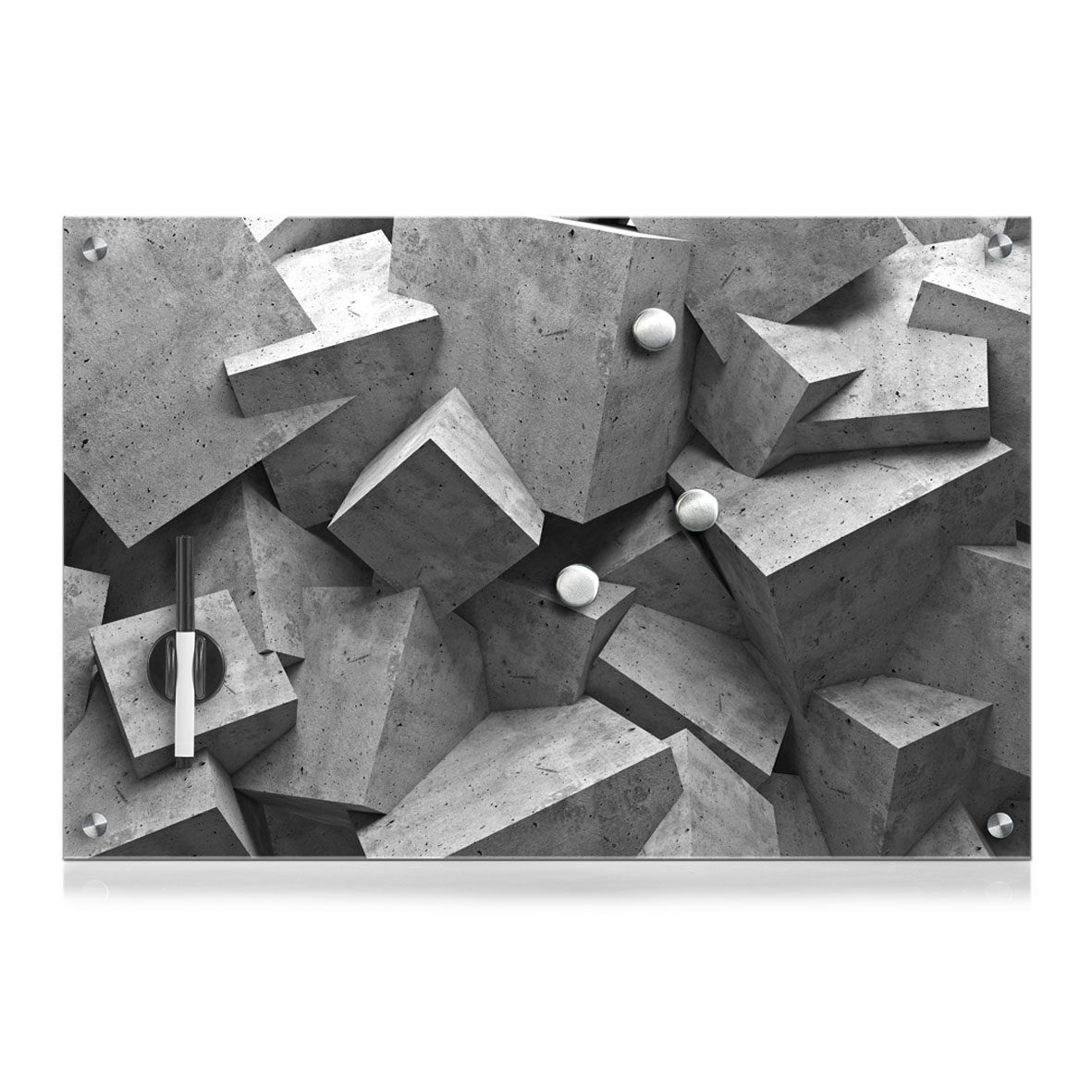 zeller-present-office-memoboard-cubes-glas-beschreibbar image 1