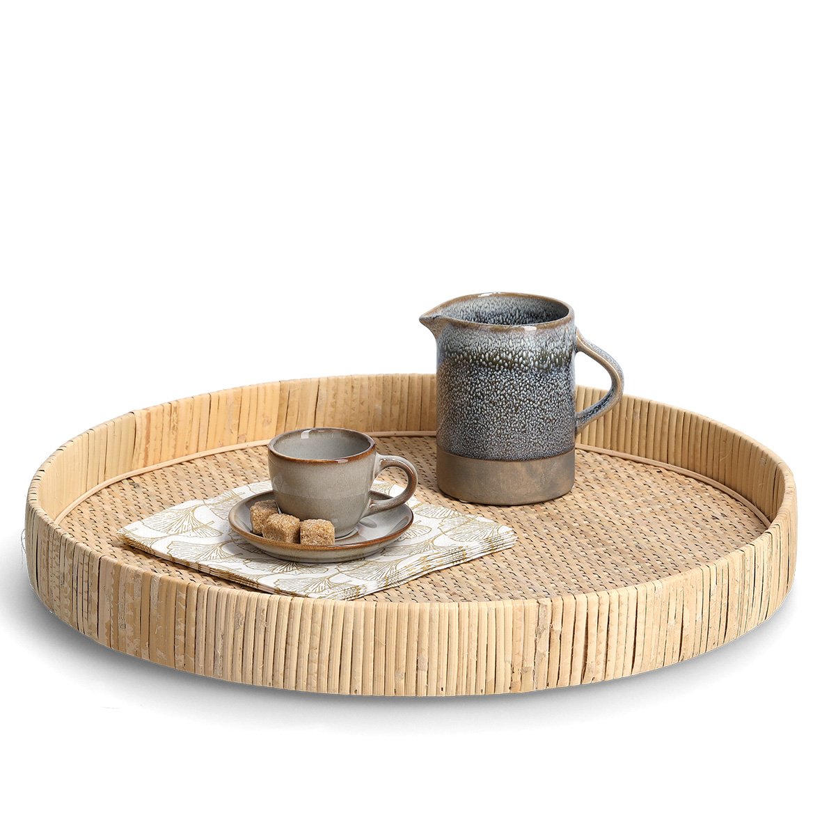 zeller-present-table-dekotablett-nature-rattan-40-cm-rund image 3