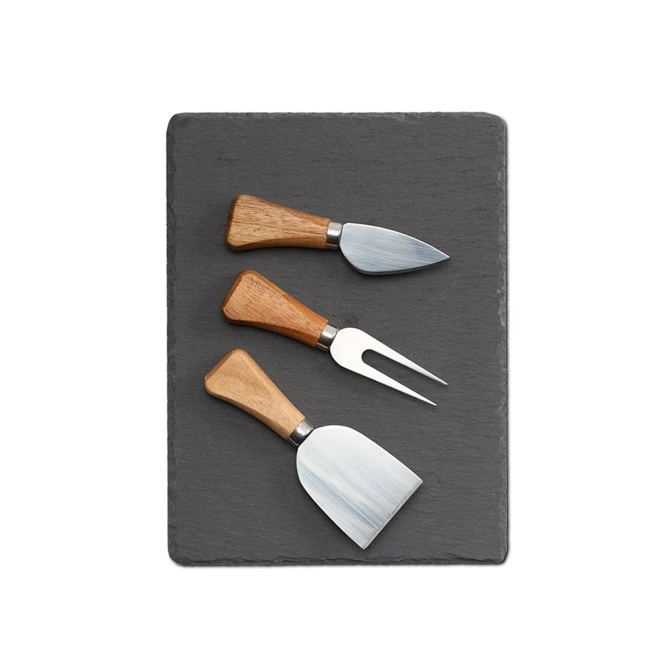 zeller-present-k-se-servier-set-4-tlg-schiefer-edelstahl-holz image 1