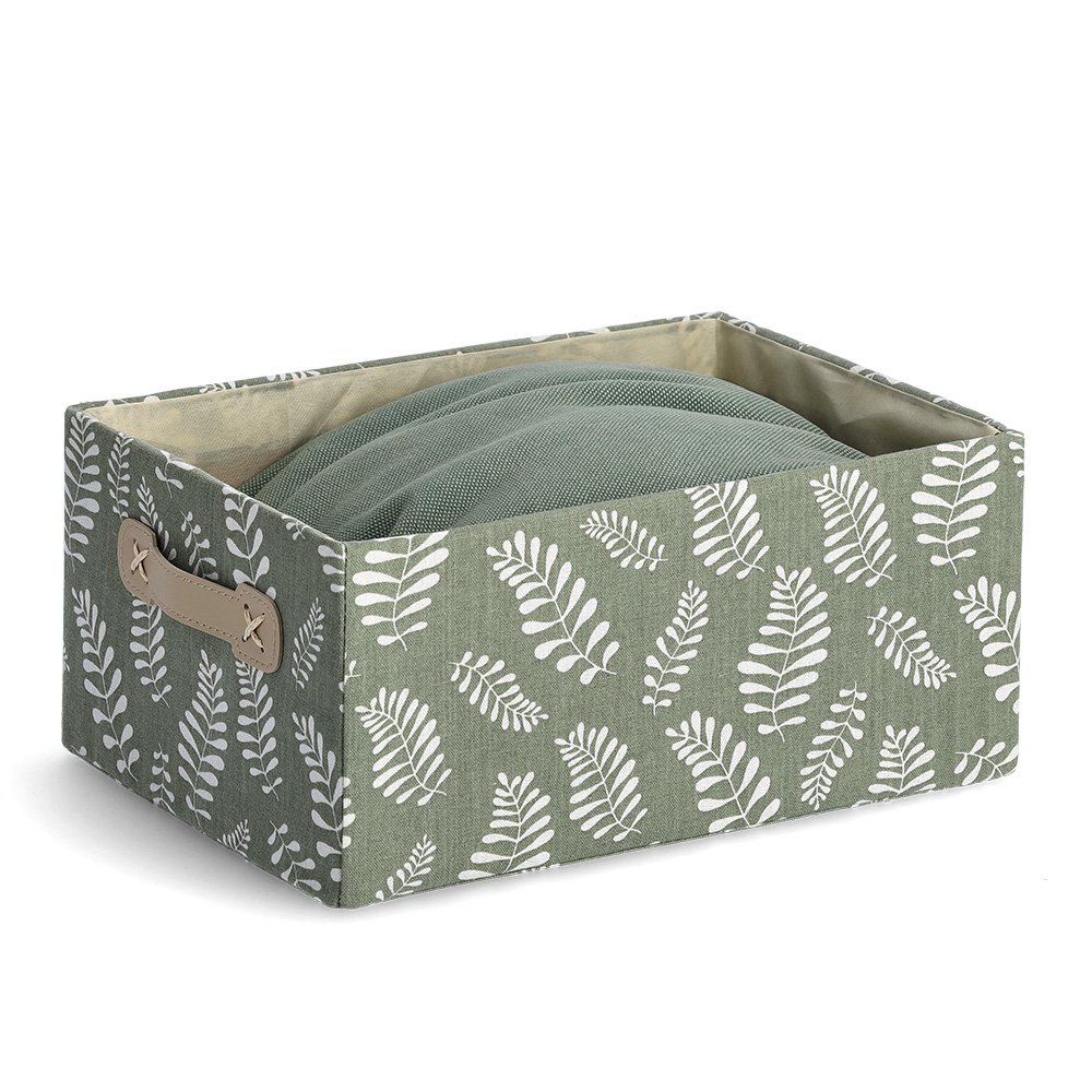 zeller-home-leaves-aufbewahrungsbox-baumwolle-deckel image 2