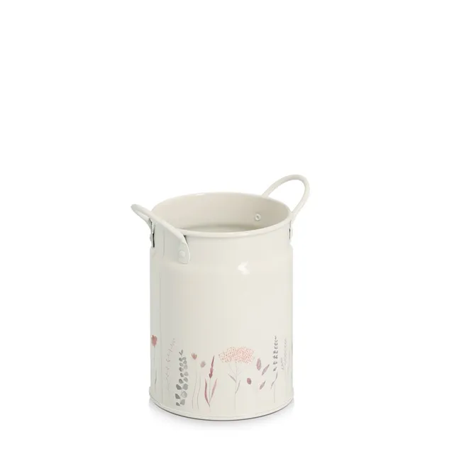 zeller-present-flowers-utensilienhalter-1250-ml-metall-blumenmuster image 1